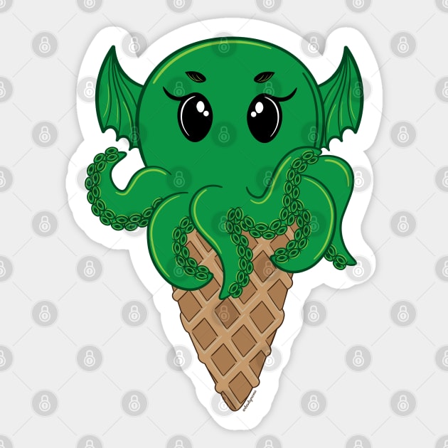 Ice Cream Cthulhu Sticker by Desdymona